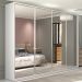 Guarda-Roupa Casal com Espelho Zermatt 100% MDF  4 Portas 6 Gavetas Branco