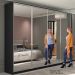 Guarda-Roupa Casal com Espelho Zermatt 100% MDF  4 Portas 6 Gavetas Preto