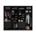 Guarda-Roupa Casal com Espelho Zermatt 100% MDF  4 Portas 6 Gavetas Preto