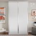 Guarda-Roupa Solteiro Zermatt 100% MDF  2 Portas 3 Gavetas Branco