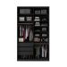 Guarda-Roupa Solteiro Zermatt 100% MDF  2 Portas 3 Gavetas Preto