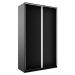 Guarda-Roupa Solteiro Zermatt 100% MDF  2 Portas 3 Gavetas Preto