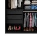 Guarda-Roupa Solteiro Zermatt 100% MDF  2 Portas 3 Gavetas Preto
