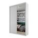 Guarda-Roupa Solteiro com 1 Espelho Lugano 2 PT 2 GV Branco