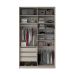Guarda-Roupa Solteiro com Espelho Zermatt 100% MDF  2 Portas 3 Gavetas Bege