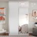 Guarda-Roupa Solteiro com Espelho Zermatt 100% MDF  2 Portas 3 Gavetas Branco