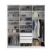 Guarda-Roupa Solteiro com Espelho Zermatt 100% MDF  3 PT 3 GV Branco