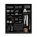 Guarda-Roupa Solteiro com Espelho Zermatt 100% MDF  3 Portas 3 Gavetas Preto