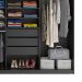 Guarda-Roupa Solteiro com Espelho Zermatt 100% MDF  4 Portas 6 Gavetas Preto