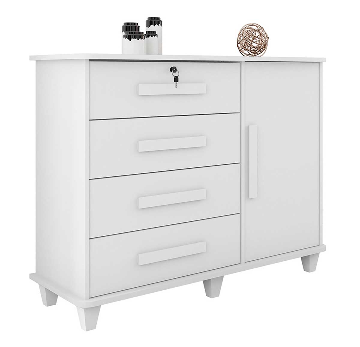 Cômoda Grécia Branco - RV Móveis