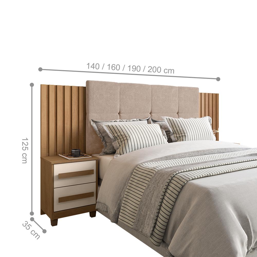 Cabeceira com Captone Trieste Cinamomo Off White