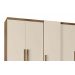Guarda-Roupa Casal Munique 5 Portas Freijó com Off White - RV Móveis