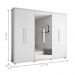 Guarda Roupa Com Espelho 6 Portas Bolzano Branco