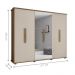 Guarda Roupa Com Espelho 6 Portas Bolzano Cinamomo Off White
