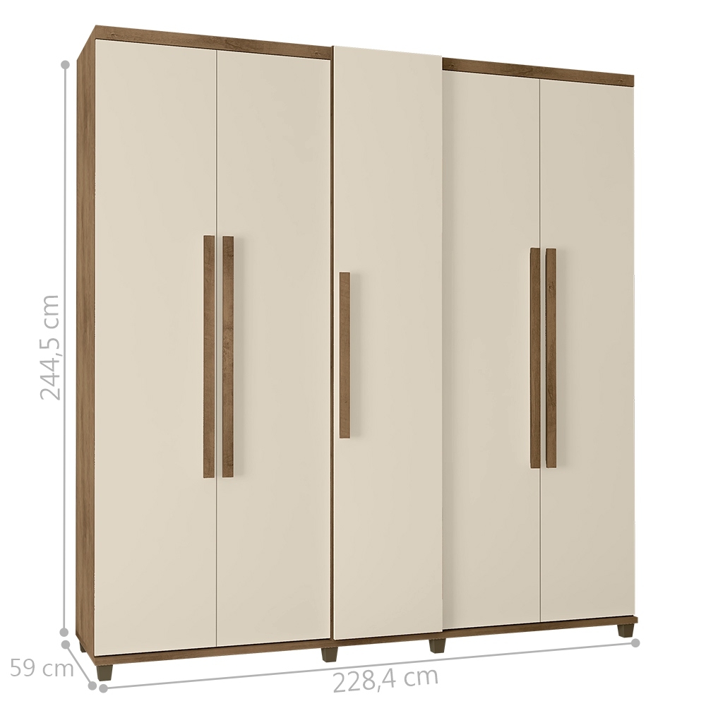 Guarda Roupa Sapateira 5 Portas Paloma Freijó Off White