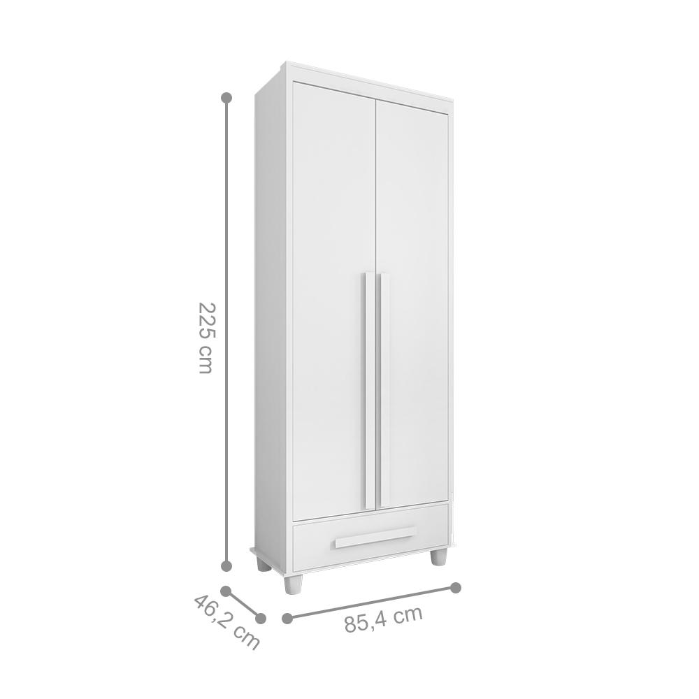 Guarda Roupa com 2 Portas Trento Branco