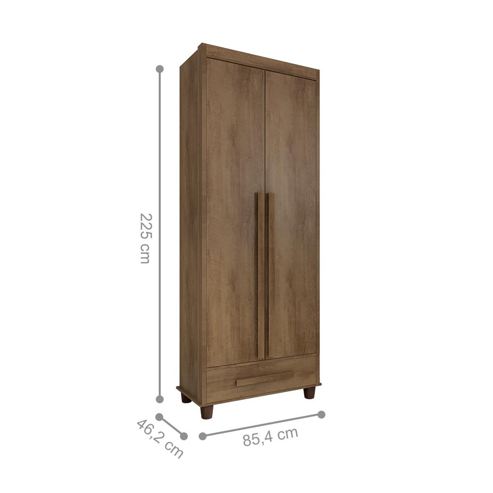 Guarda Roupa com 2 Portas Trento Cinamomo