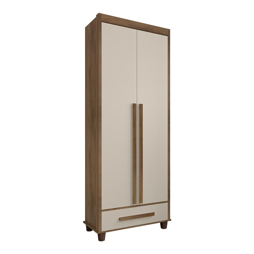 Guarda Roupa com 2 Portas Trento Cinamomo Off White