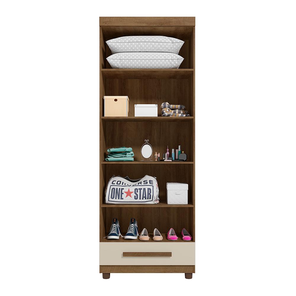 Guarda Roupa com 2 Portas Trento Cinamomo Off White