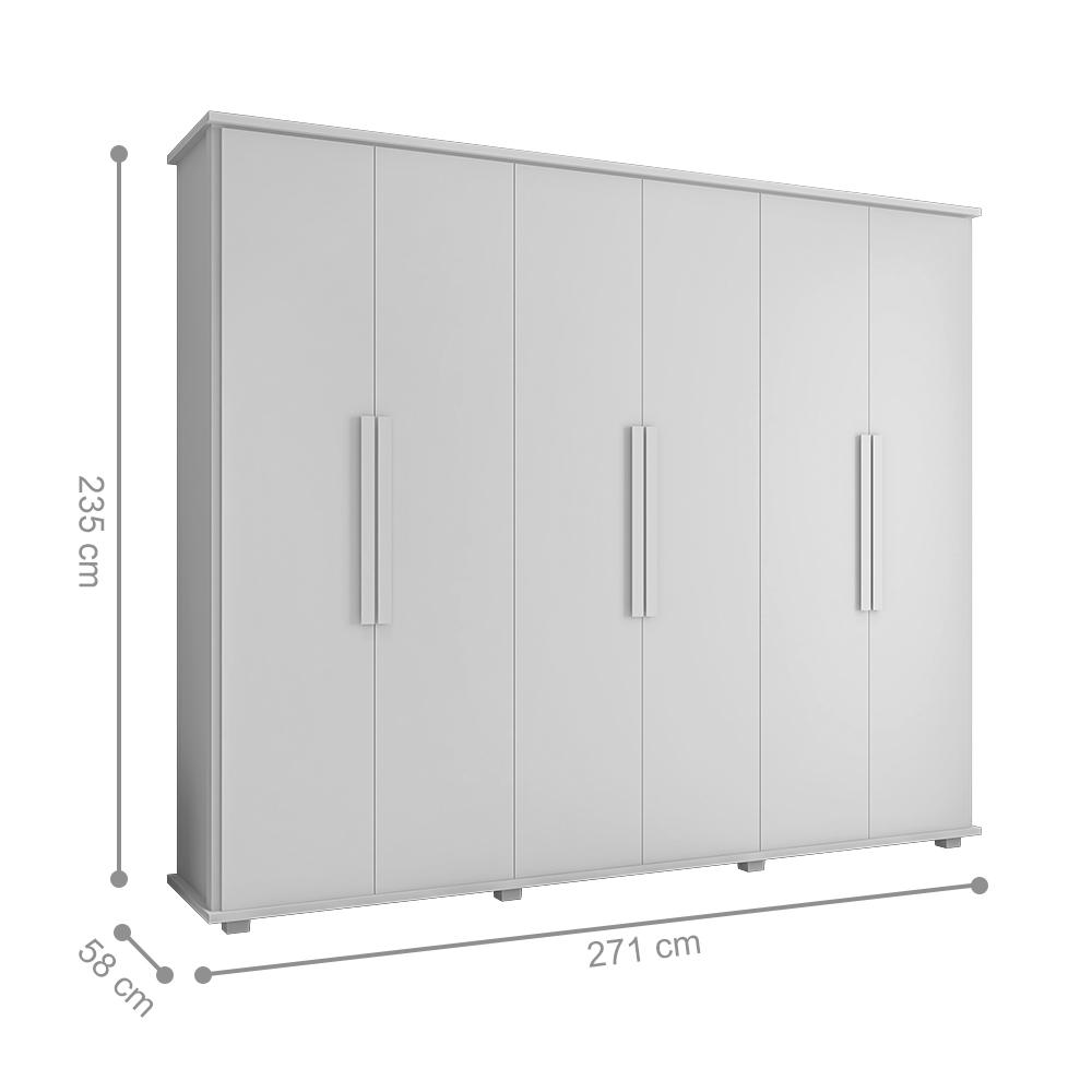 Guarda-Roupa com 4 Gavetas Bolzano Branco