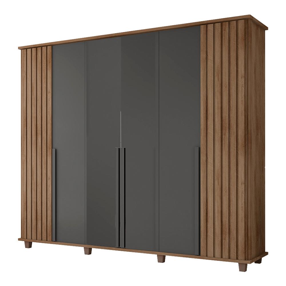 Guarda Roupa com 6 Portas Varese Cinamomo Grafite