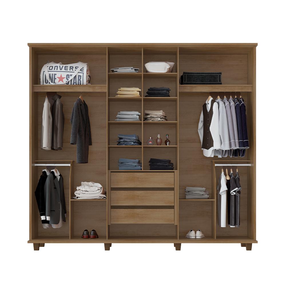 Guarda Roupa com 6 Portas Varese Cinamomo Grafite