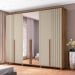 Guarda Roupa com Espelho Varese Cinamomo Off White
