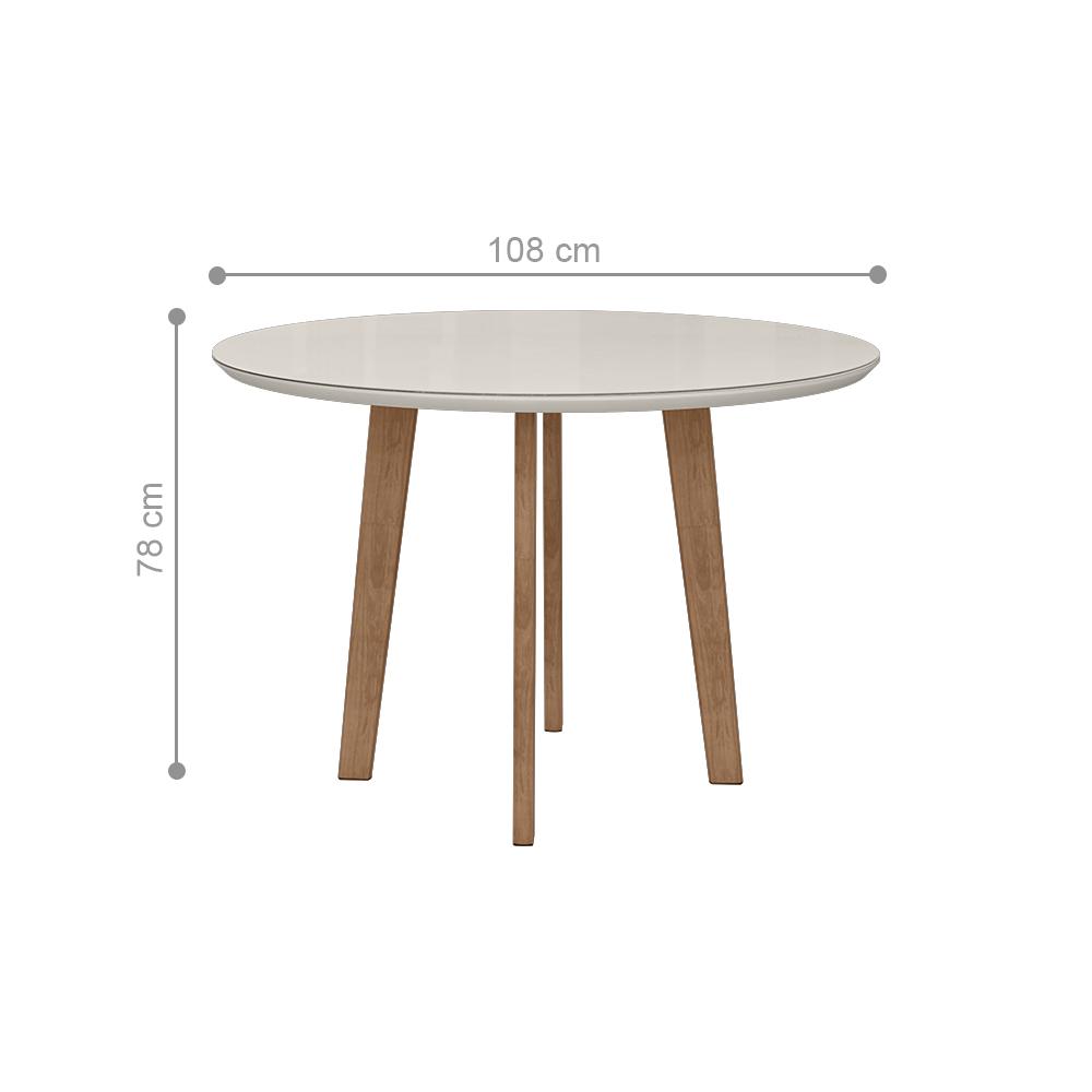 Mesa com Pés Oblongo Leeds Off White
