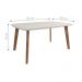 Mesa de Jantar 4 Lugares Nancy 1,20 x 0,90 Oblongo Off White