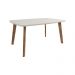 Mesa de Jantar 4 Lugares Nancy 1,20 x 0,90 Oblongo Off White