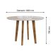 Mesa de Jantar Redonda Turmalina 4 Lugares Pés Oblongo Branco Clean com Vidro - RV Móveis