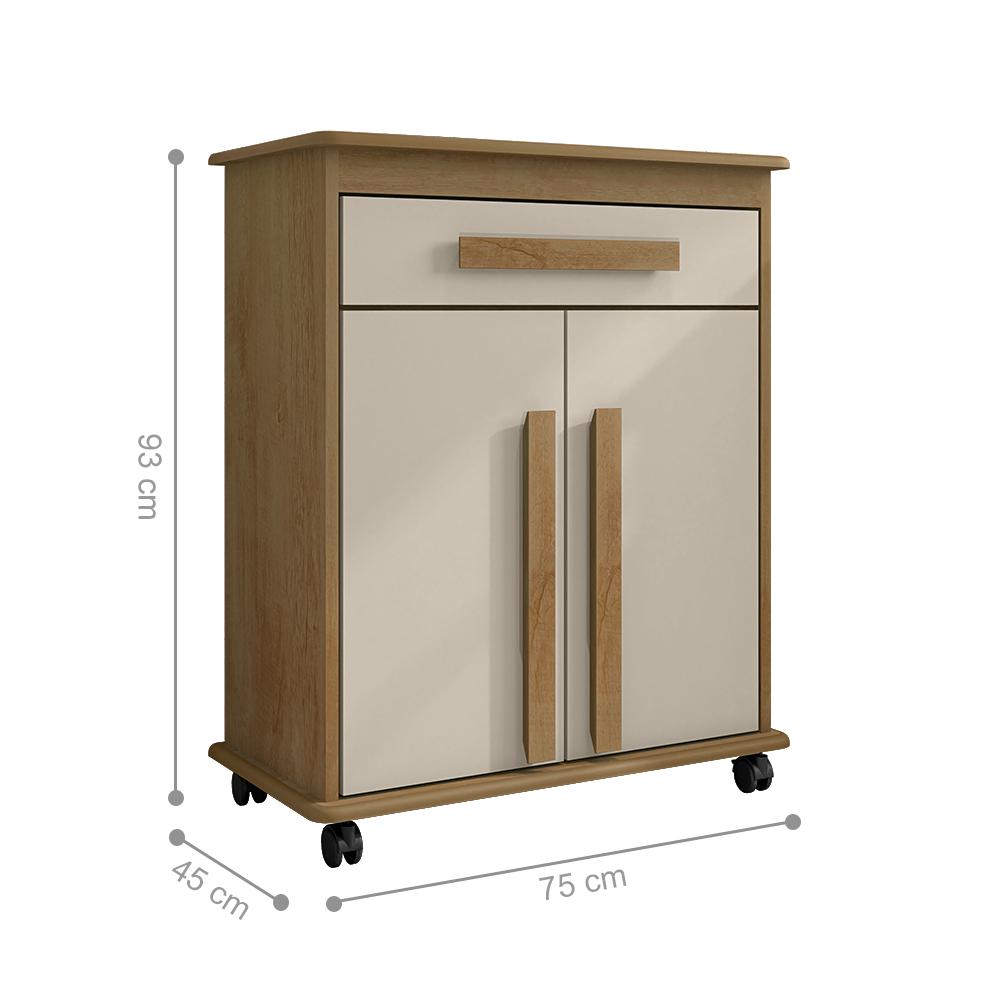 Multiuso com 2 Portas Cantária Cinamomo Off White