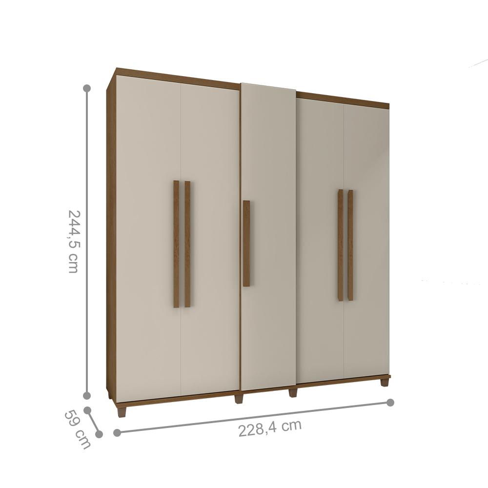 Roupeiro 5 Portas Arezzo Cinamomo Off White