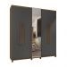 Roupeiro 5 Portas Arezzo Cinamomo Off White com Espelho