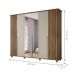 Roupeiro 6 Portas Potenza Cinamomo Off White com Espelho