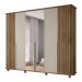Roupeiro 6 Portas Potenza Cinamomo Off White com Espelho