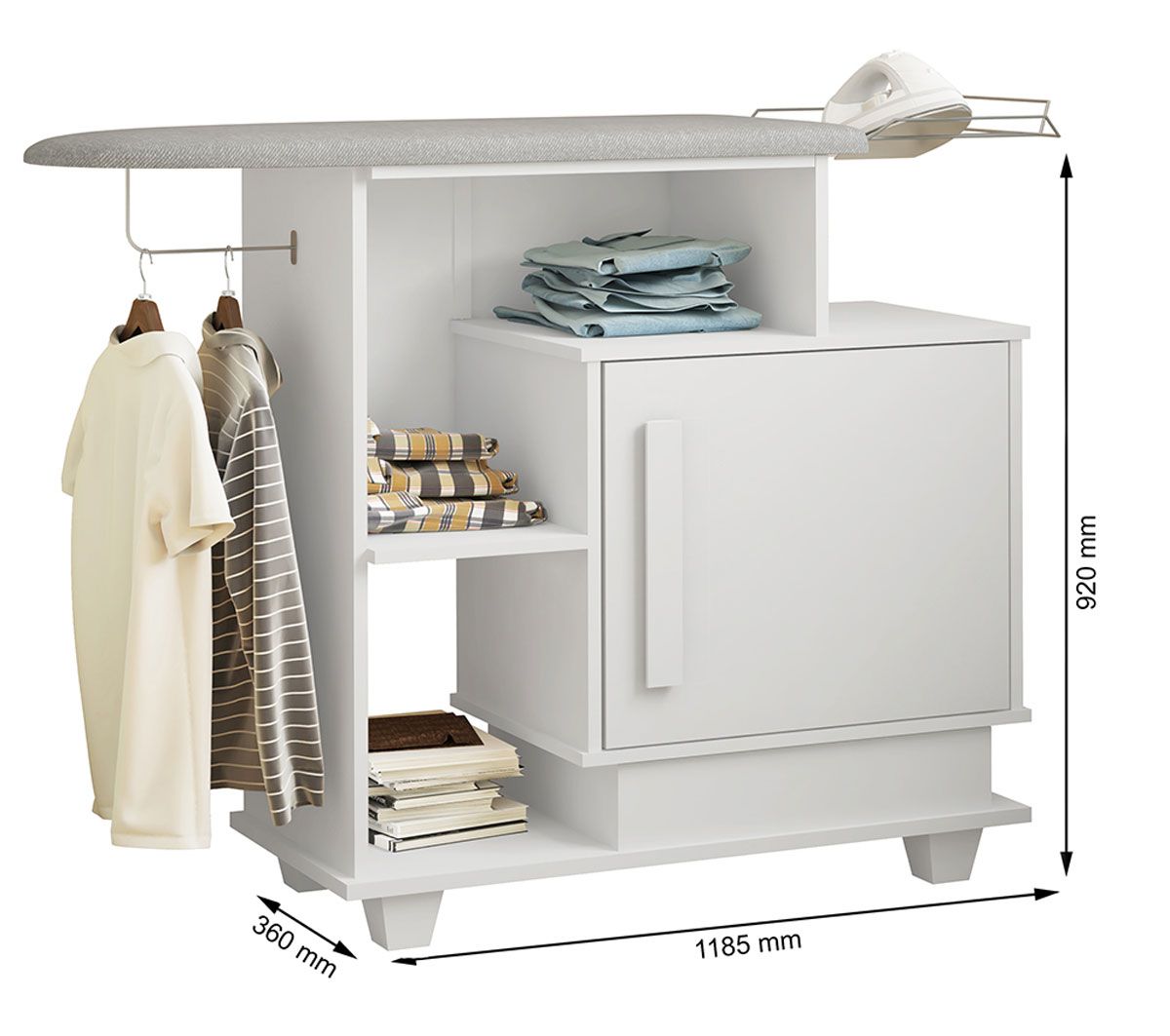 Tábua de Passar Roupas Havai Branco - RV Móveis