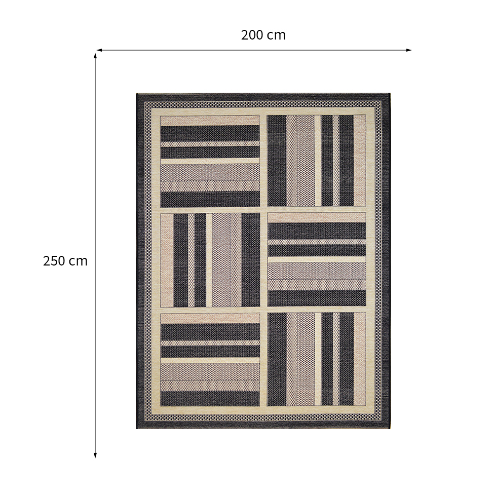 Tapete Deck II Retangular Polipropileno 200 X 250 cm Marrom