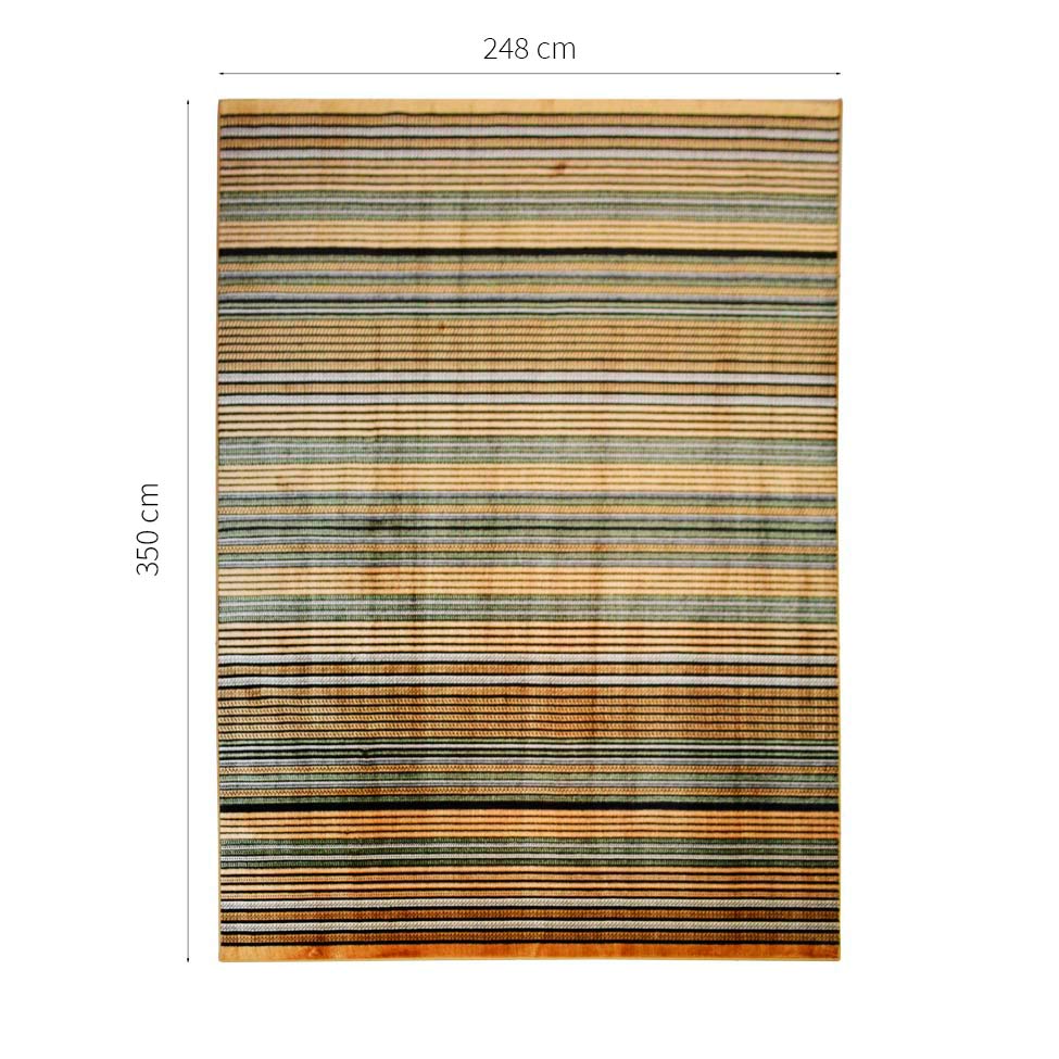 Tapete Kilim Vitral Retangular Veludo 248x350 cm Caramelo
