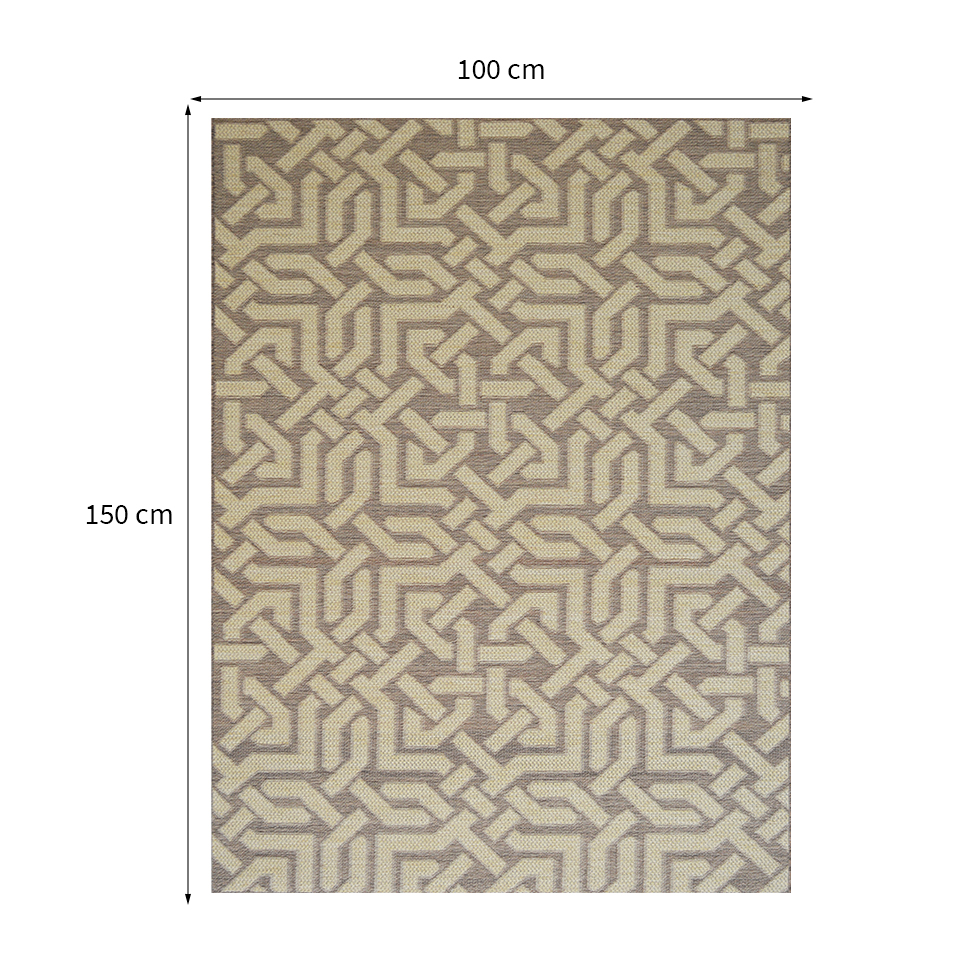 Tapete Lisboa I Retangular Polipropileno 100 X 150 cm Marrom