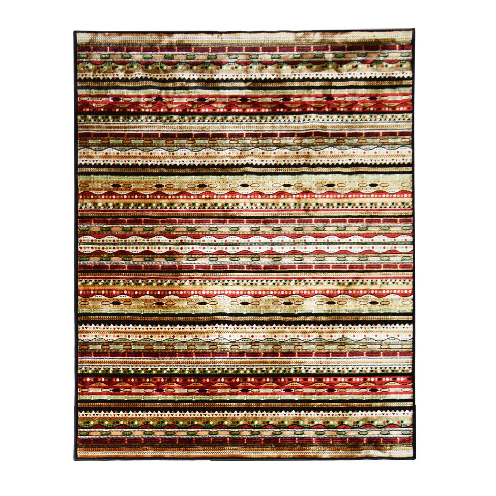 Tapete Vintage Retangular Veludo 60x120 cm Colorido