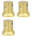 Kit 03  Acabamento Registro Dourado Ouro Encaixe Deca Docol  
