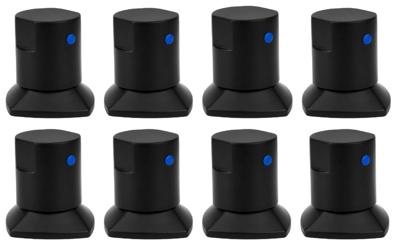 Kit 08 und Acabamento De Registro Preto Encaixe Padrão Deca Docol 1.2 e 3.4 