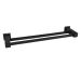 Kit banheiro lavabo Preto fosco 2 peças toalheiro banho duplo, cabide gancho 