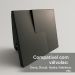 kit 02 und Acabamento Válvula Descarga metal Preto Fosco 