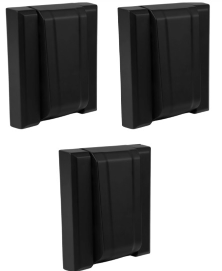 kit 03 und Acabamento Válvula Descarga metal Preto Fosco 