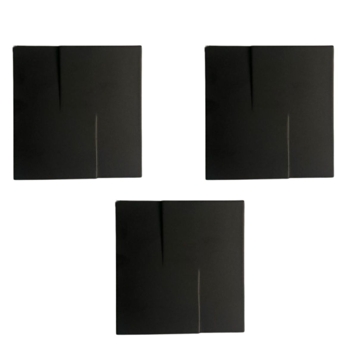 kit 03 und Acabamento Válvula Descarga metal Preto Fosco 