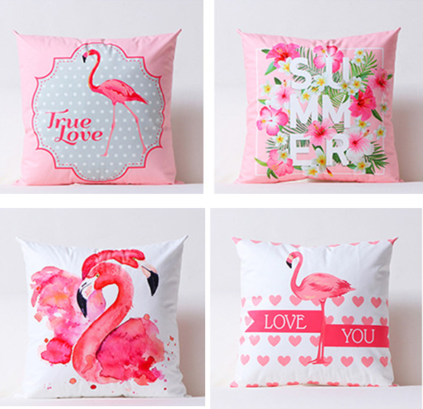 Almofada kit com Flamingos