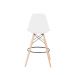 Banqueta Eiffel com pé de madeira - Branco