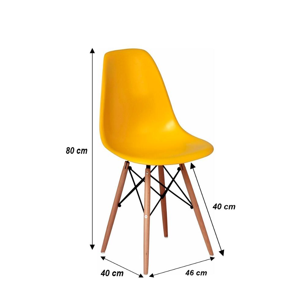 Cadeira Charles Eames Eiffel - Amarelo